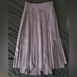 Elegant Lavender Pleated Skirt